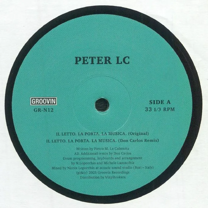 Лицевая сторона обложки — PETER LC — Il Letto La Porta La Musica