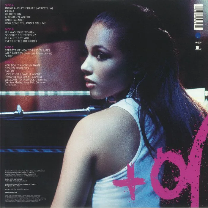 Обратная сторона обложки — Alicia KEYS — Unplugged (20th Anniversary Edition)