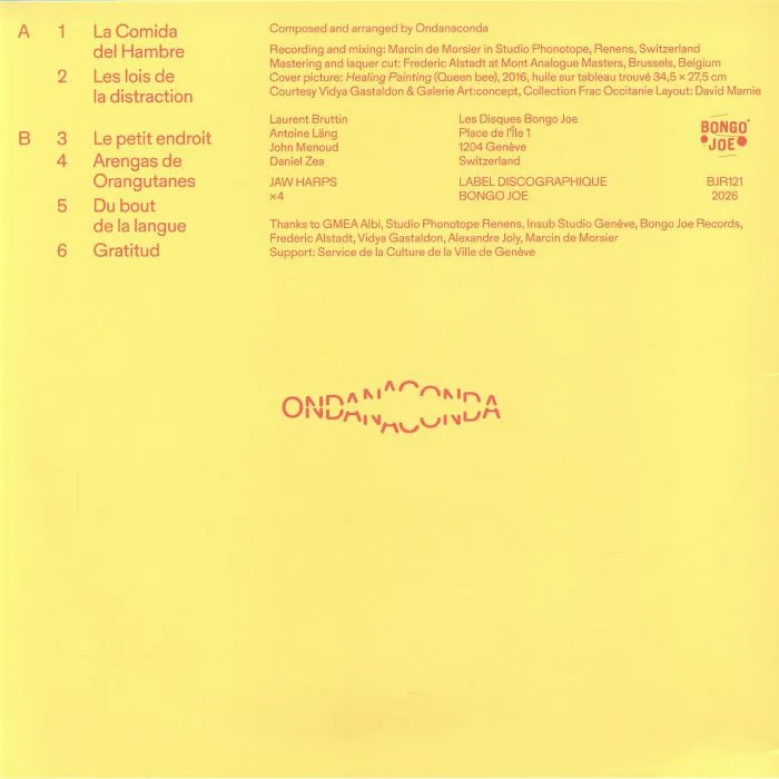 Обратная сторона обложки — ONDANACONDA — Ondanaconda