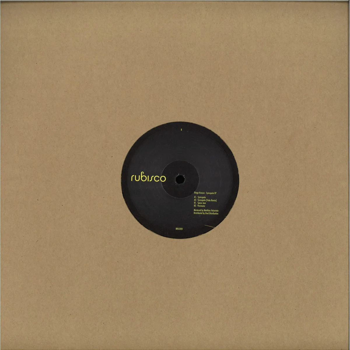 Back cover — Diego Krause — Syncopate EP
