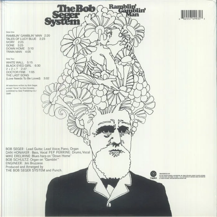 Back cover — The BOB SEGER SYSTEM — Ramblin' Gamblin' Man