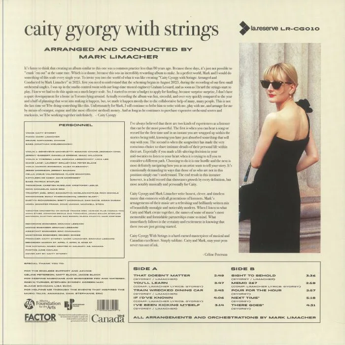 Back cover — Caity GYORGY — Caity Gyorgy With Strings