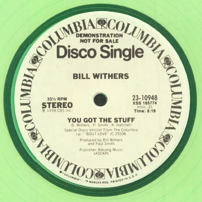 Лицевая сторона обложки — Bill WITHERS — You Got The Stuff (reissue)