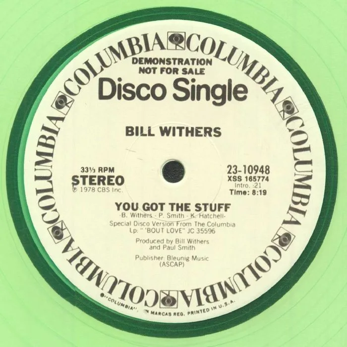 Обратная сторона обложки — Bill WITHERS — You Got The Stuff (reissue)