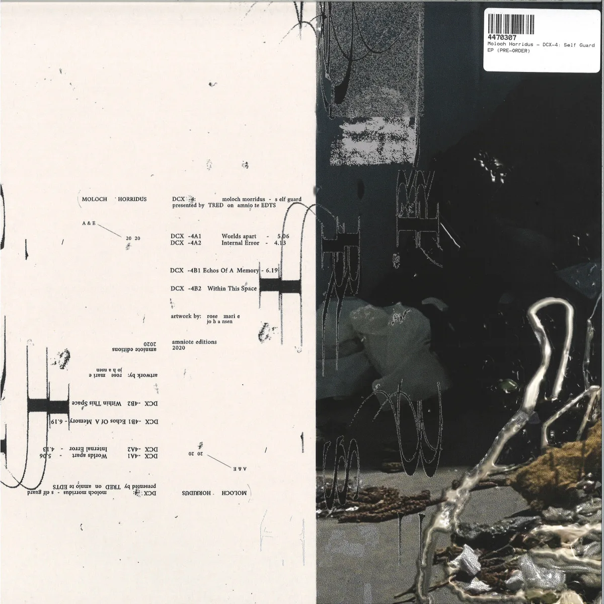Back cover — Moloch Horridus — DCX-4: Self Guard EP