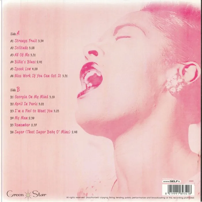 Обратная сторона обложки — Billie HOLIDAY — Volume 1 (remastered)
