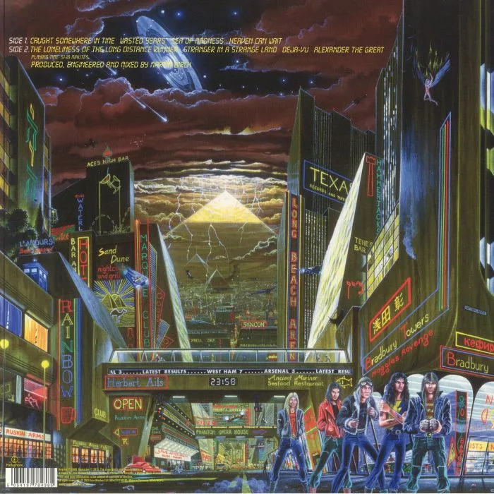 Обратная сторона обложки — IRON MAIDEN — Somewhere In Time (remastered)