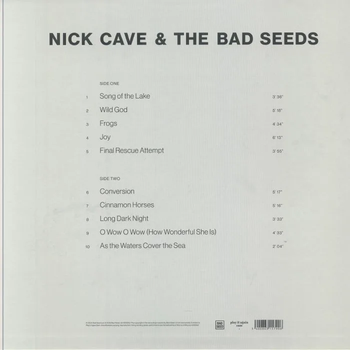 Back cover — Nick CAVE & THE BAD SEEDS — Wild God