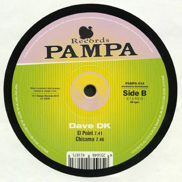 Back cover — Dave Dk — Chicama E.p.