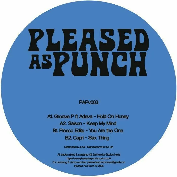 Обратная сторона обложки — GROOVE P / SAISON / FRESCO EDITS / CAPRI — PAP Wax 03 (B-STOCK)