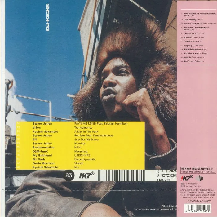 Обратная сторона обложки — Steven JULIEN / VARIOUS — DJ Kicks (Japanese Edition)