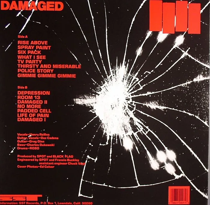 Обратная сторона обложки — BLACK FLAG — Damaged