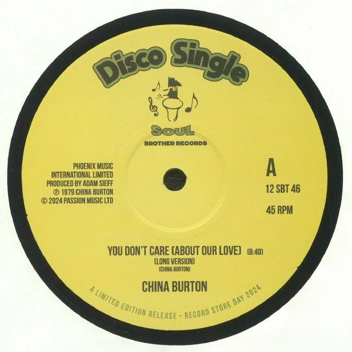 Front cover — China BURTON — You Don't Care (About Our Love) (Record Store Day RSD 2024)