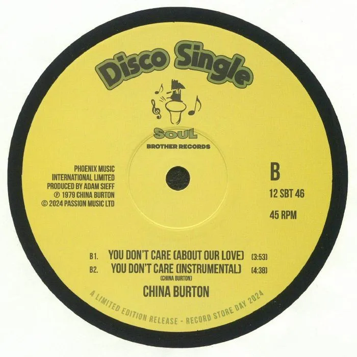 Back cover — China BURTON — You Don't Care (About Our Love) (Record Store Day RSD 2024)