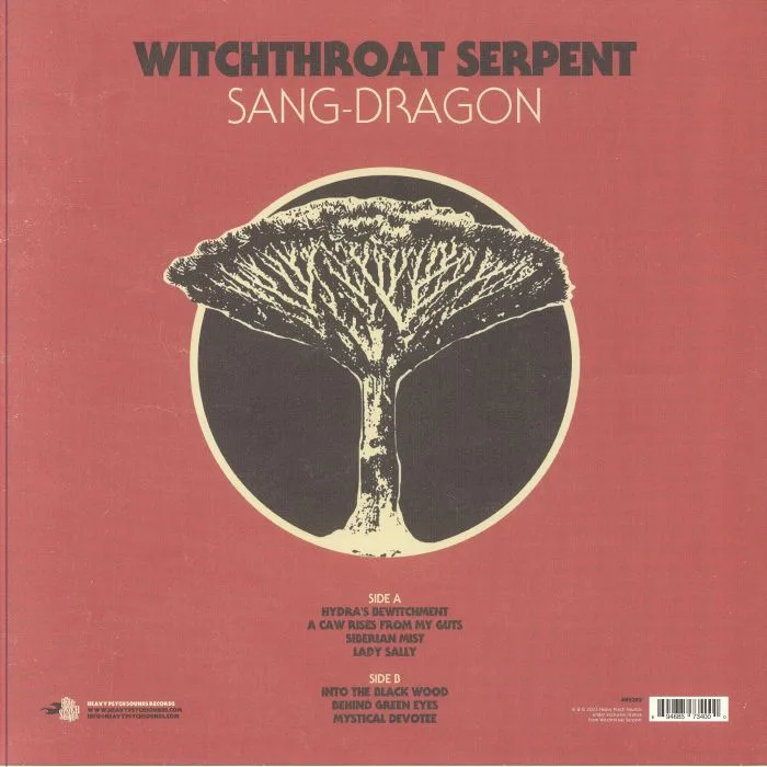 Обратная сторона обложки — WITCHTHROAT SERPENT — Sang Dragon
