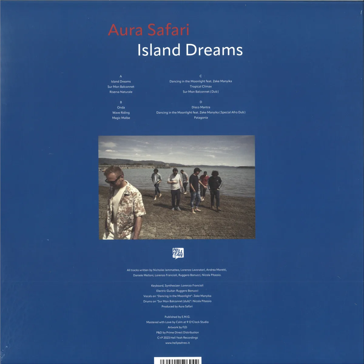Обратная сторона обложки — Aura Safari — Island Dreams LP 2x12"