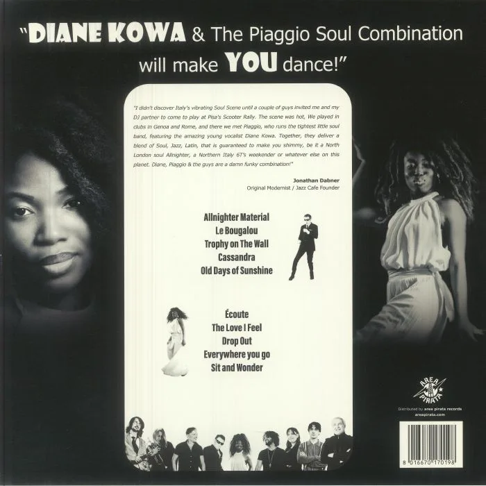 Back cover — Diane KOWA / THE PIAGGIO SOUL COMBINATION — Allnighter Material
