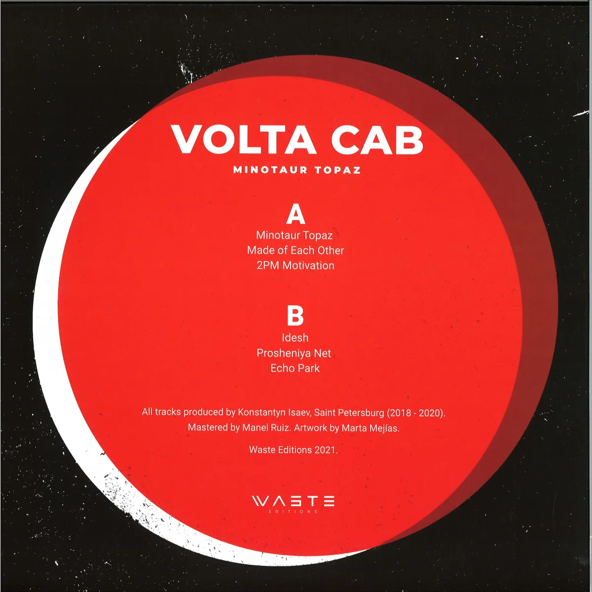 Обратная сторона обложки — Volta Cab — MINOTAUR TOPAZ EP