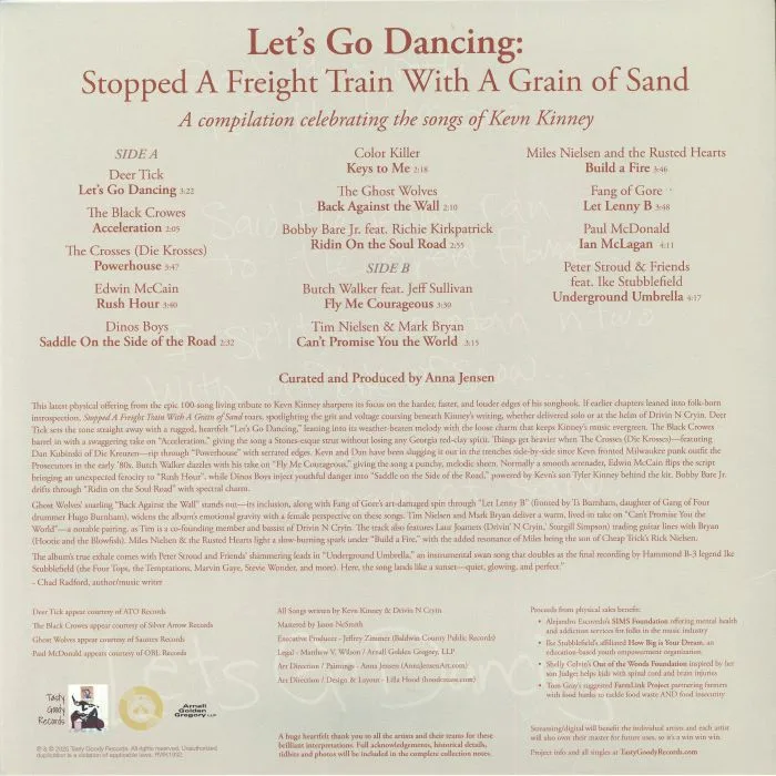 Back cover — VARIOUS — Let's Go Dancing: Stopped A Freight Train With A Grain Of Sand