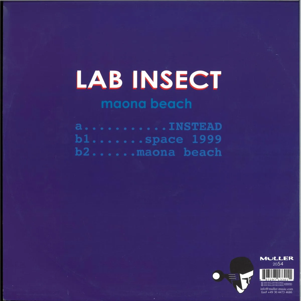 Back cover — Lab Insect — Maona Beach Ep