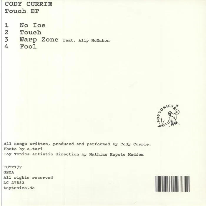 Back cover — Cody CURRIE — Touch EP