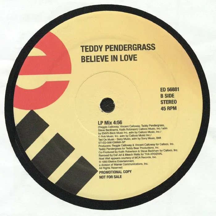 Обратная сторона обложки — Teddy PENDERGRASS — Believe In Love (Phat Phili mix)