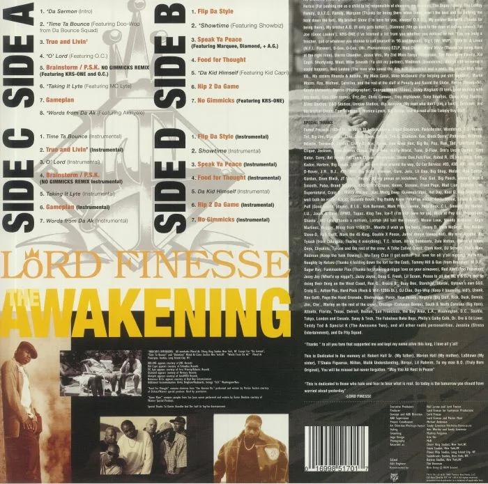Обратная сторона обложки — LORD FINESSE — The Awakening (25th Anniversary) (remastered)