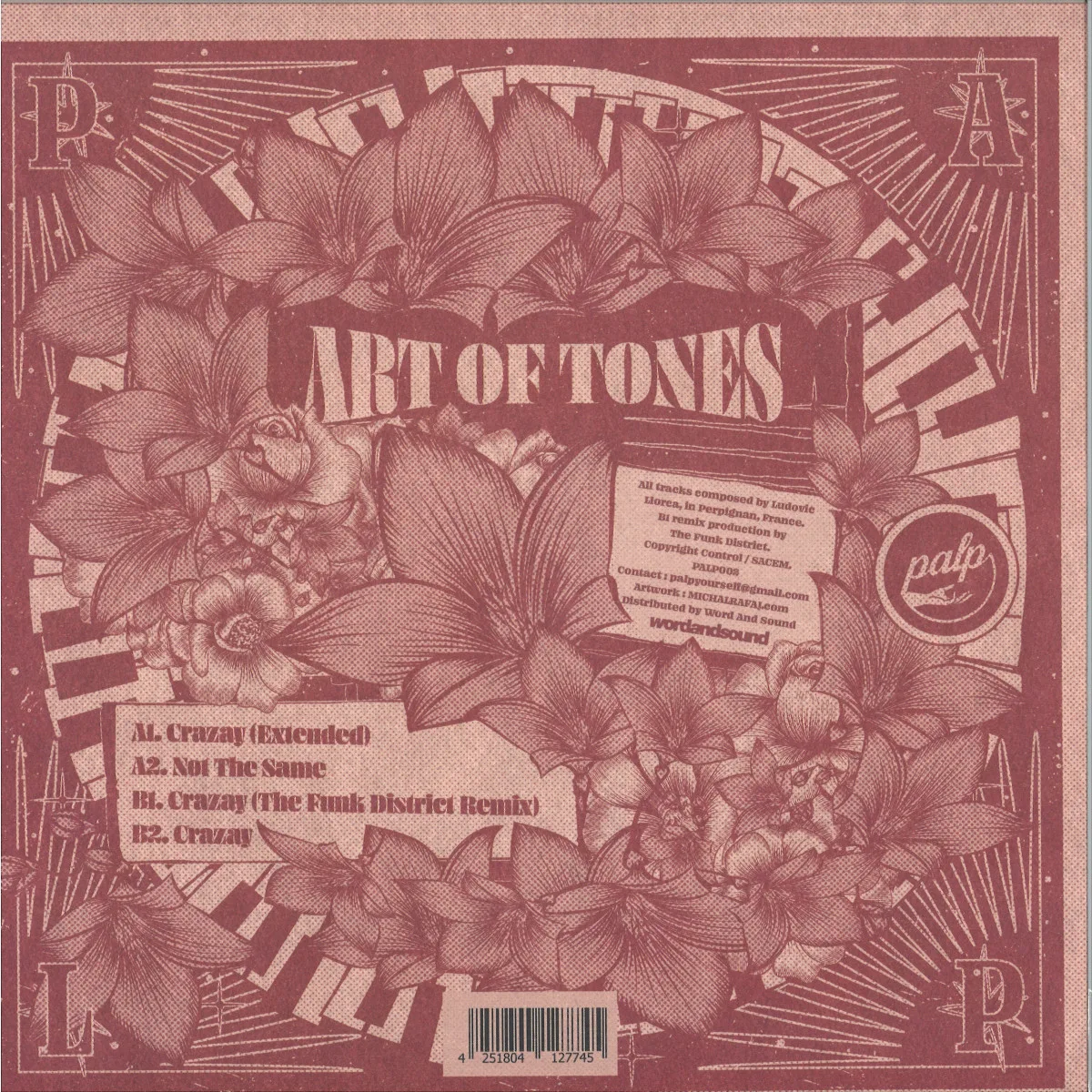 Back cover — Art Of Tones — Crazay Not The Same EP