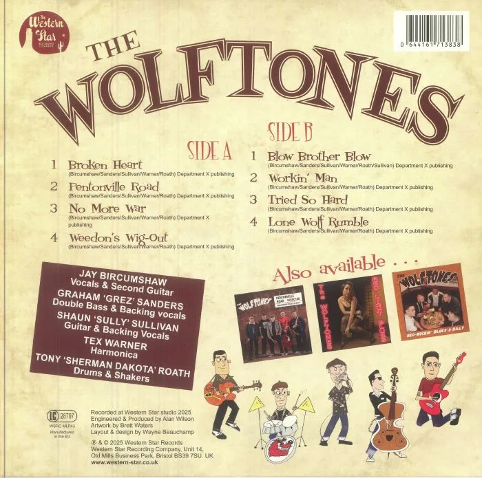 Обратная сторона обложки — The WOLFTONES — Lone Wolf Rumble
