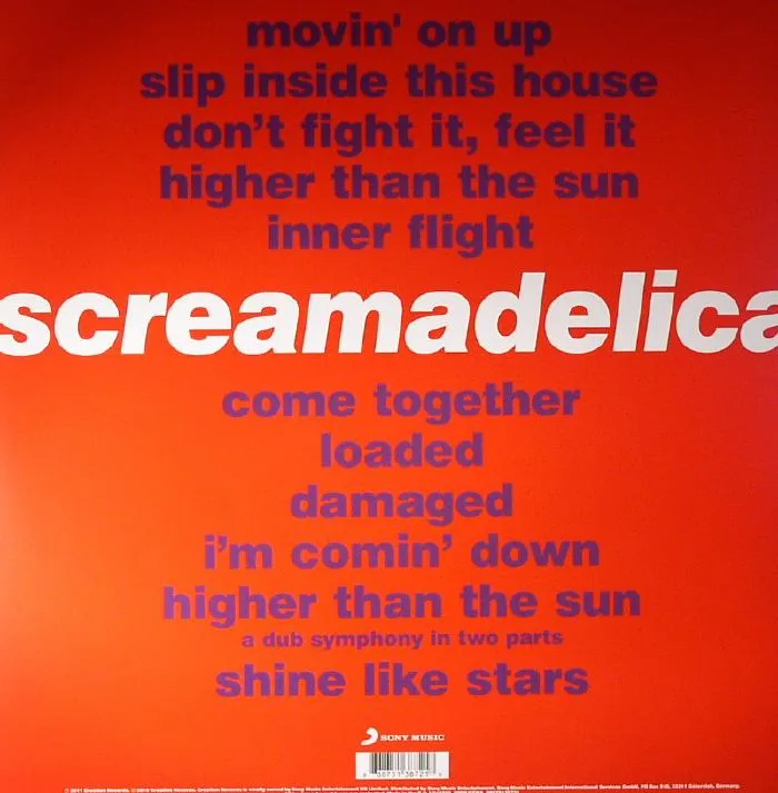 Обратная сторона обложки — PRIMAL SCREAM — Screamadelica