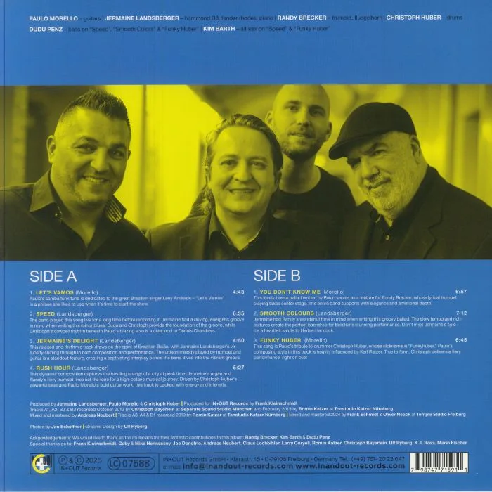 Обратная сторона обложки — Jermaine LANDSBERGER / PAULO MORELLO / CHRISTOPH HUBER — Hammond Eggs meets Randy Brecker