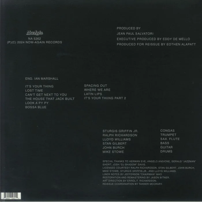 Обратная сторона обложки — The INVADERS — Spacing Out (reissue)