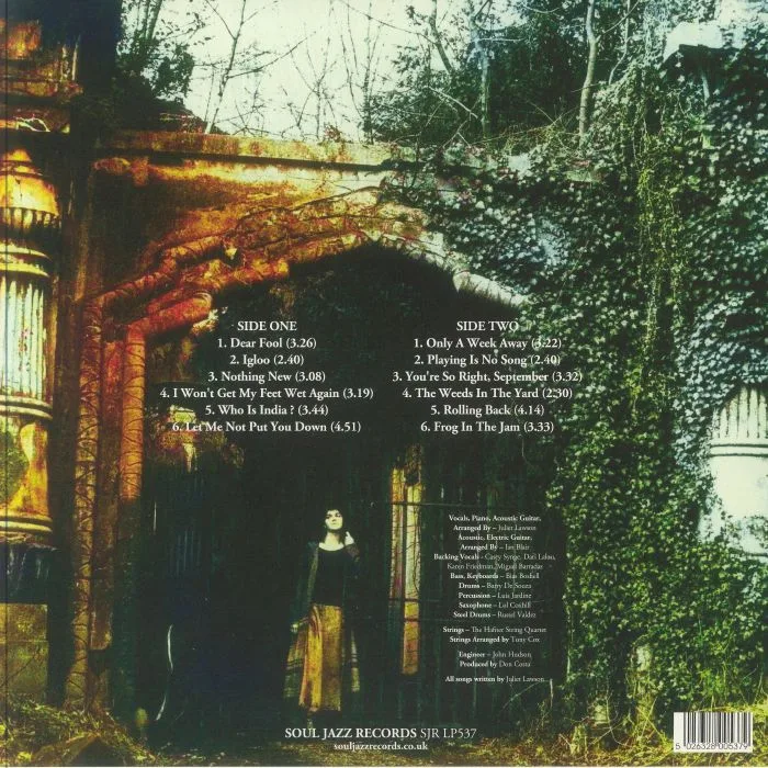 Обратная сторона обложки — Juliet LAWSON — Boo! The Early Recordings 1971-1973