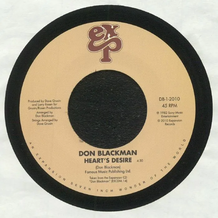 Front cover — Don BLACKMAN — Heart's Desire