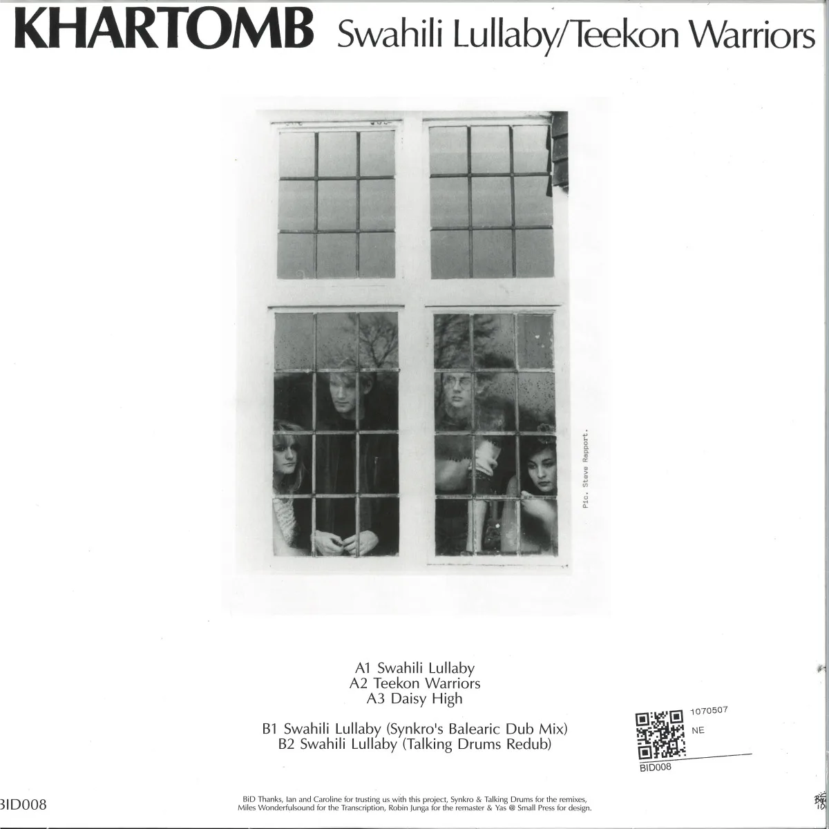 Back cover — Khartomb — Swahili Lullaby / Teekon Warriors