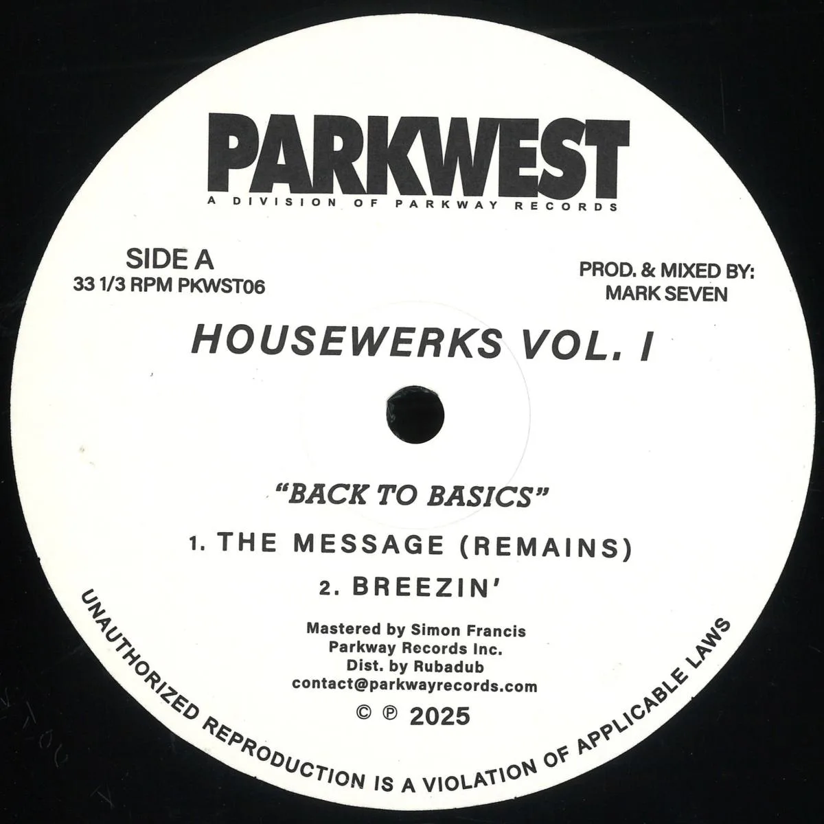 Front cover — Mark Seven — Housewerks Vol I - Back II Basics