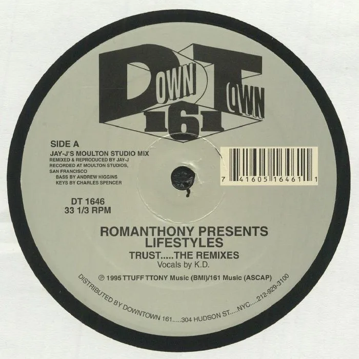 Front cover — ROMANTHONY presents LIFESTYLES — Trust: The Remixes (remastered)
