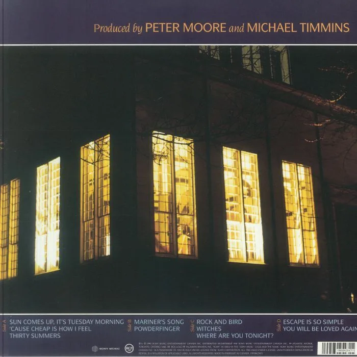 Back cover — COWBOY JUNKIES — The Caution Horses (reissue)