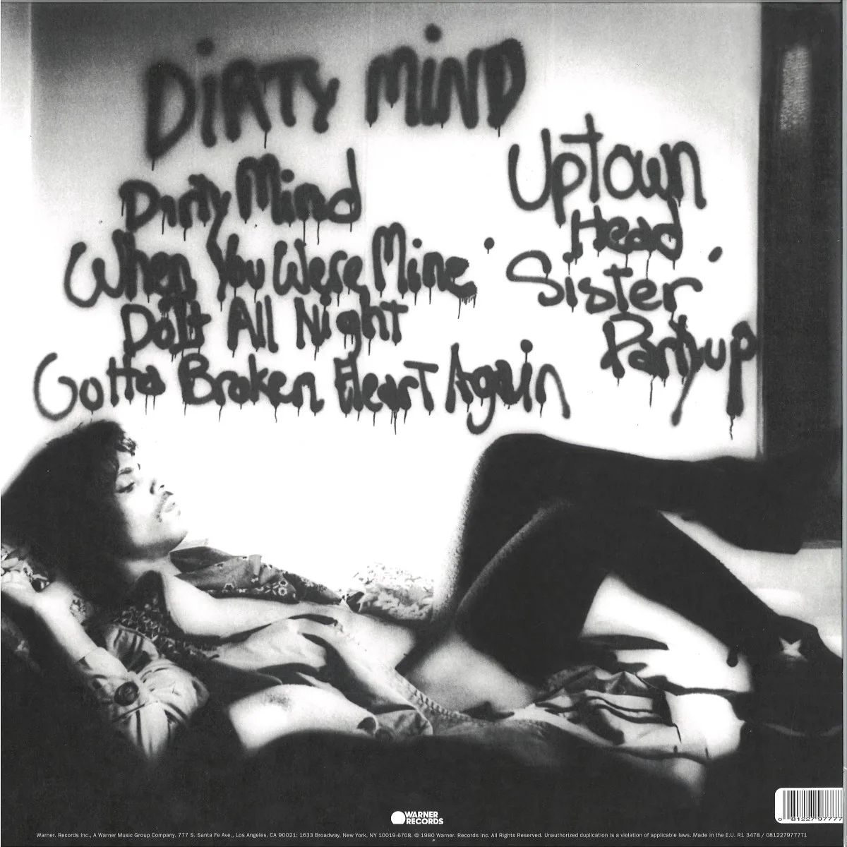 Обратная сторона обложки — Prince — Dirty Mind LP