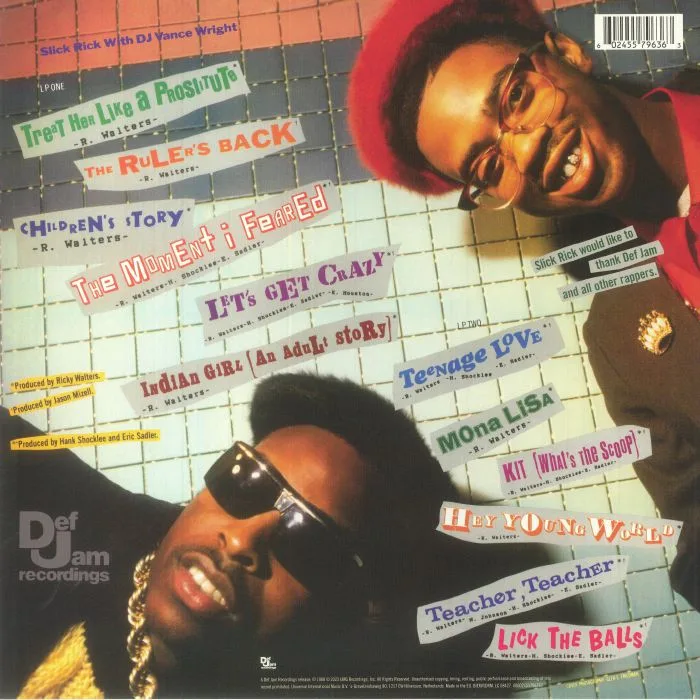 Обратная сторона обложки — SLICK RICK — The Great Adventures Of Slick Rick (50th Anniversary Edition)