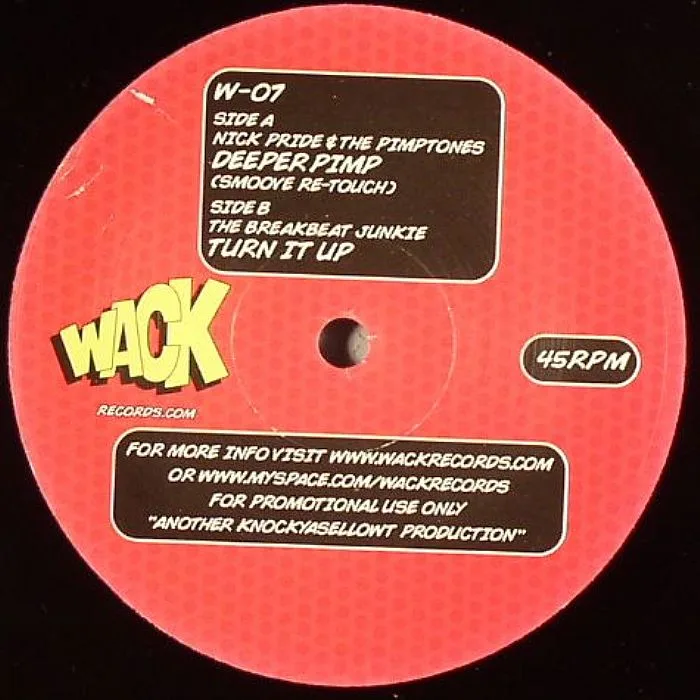 Обратная сторона обложки — Nick PRIDE & THE PIMPTONES / THE BREAKBEAT JUNKIE — Deeper Pimp