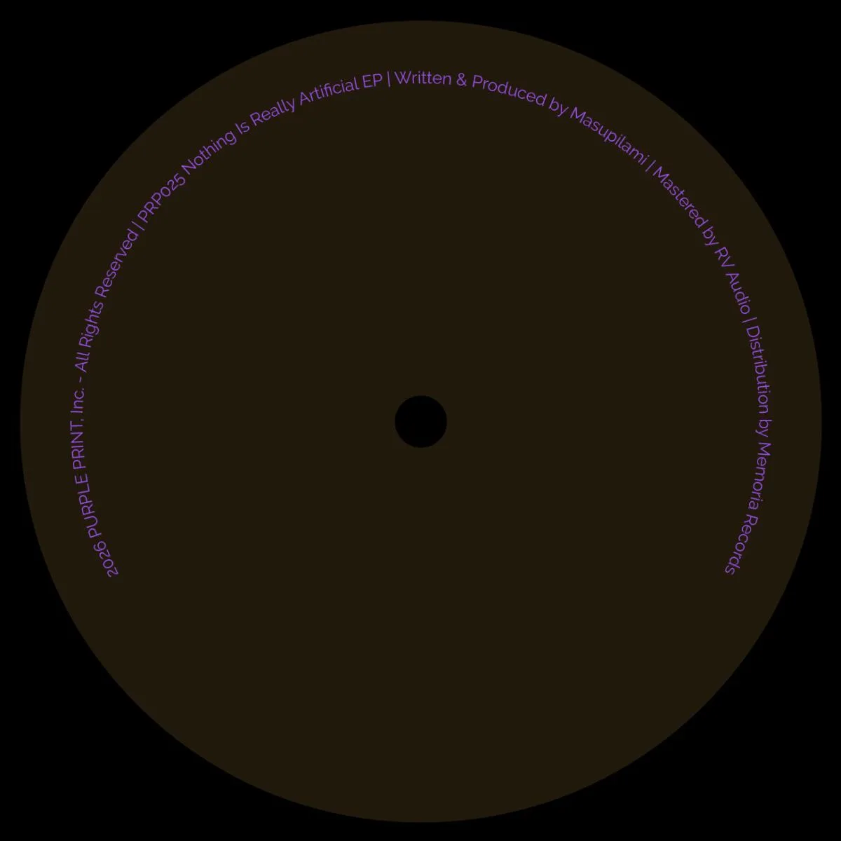 Back cover — Masupilami — Nothing Is Really Artificial EP