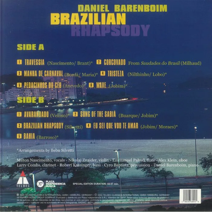 Обратная сторона обложки — Daniel BARENBOIM — Brazilian Rhapsody (reissue)