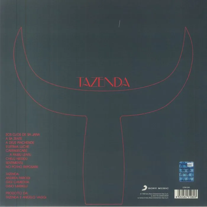 Обратная сторона обложки — TAZENDA — Tazenda (reissue)