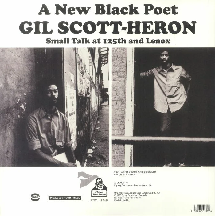 Back cover — Gil SCOTT HERON — Small Talk At 125th & Lenox (reissue)