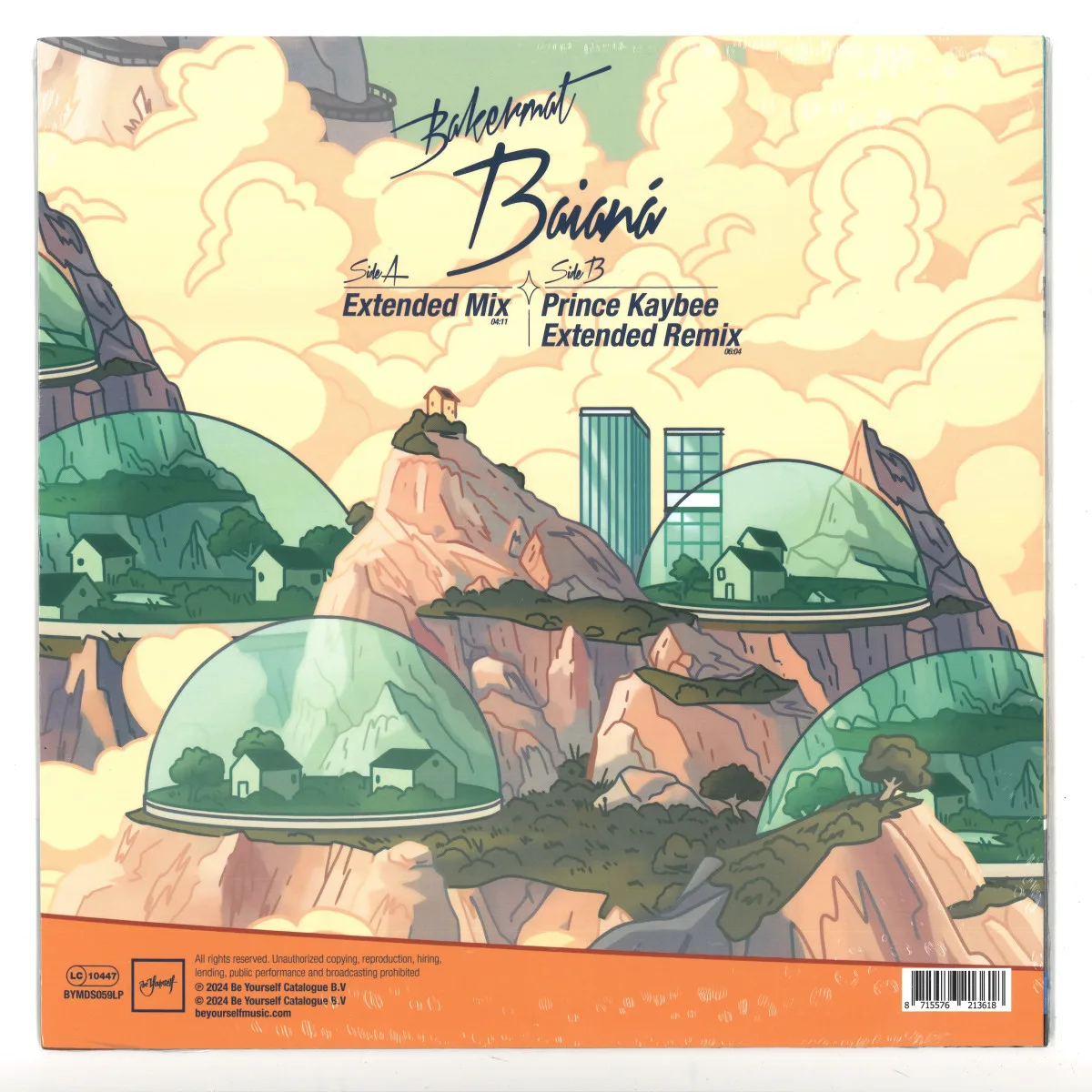 Back cover — Bakermat — Baiana (Ltd. Mint Green 10" Vinyl)