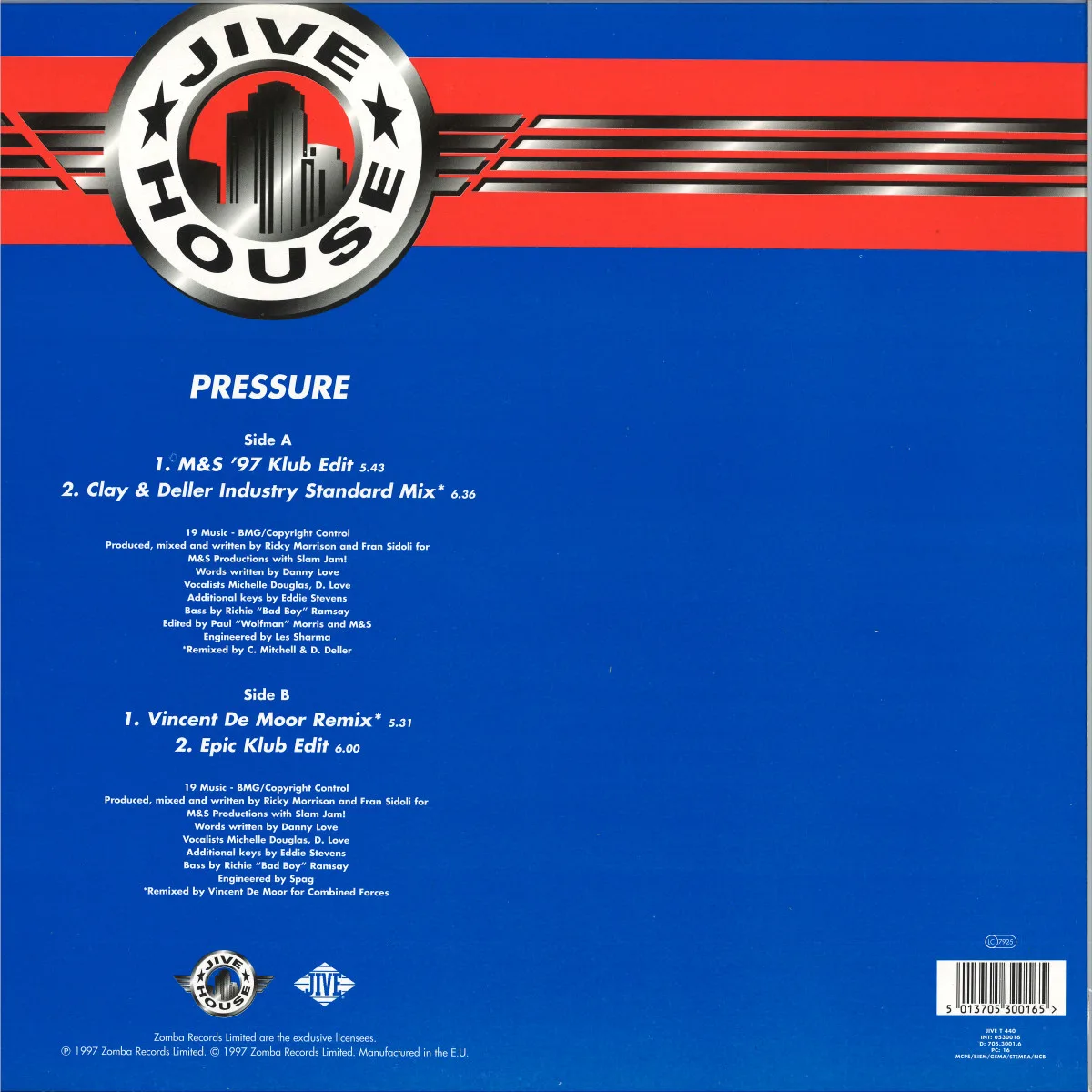 Back cover — Urban Spirits — Pressure