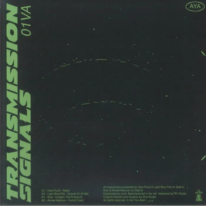Back cover — HEARTHUG / LIGHT BLUE FILE / BRIKI / AHMET MECNUN — Transmission Signals