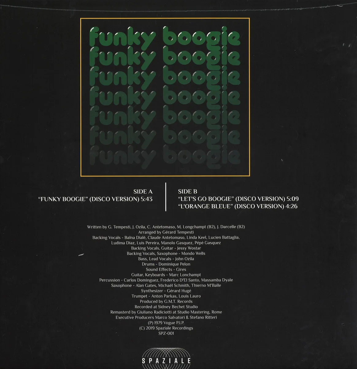 Back cover — John Ozila — Funky Boogie