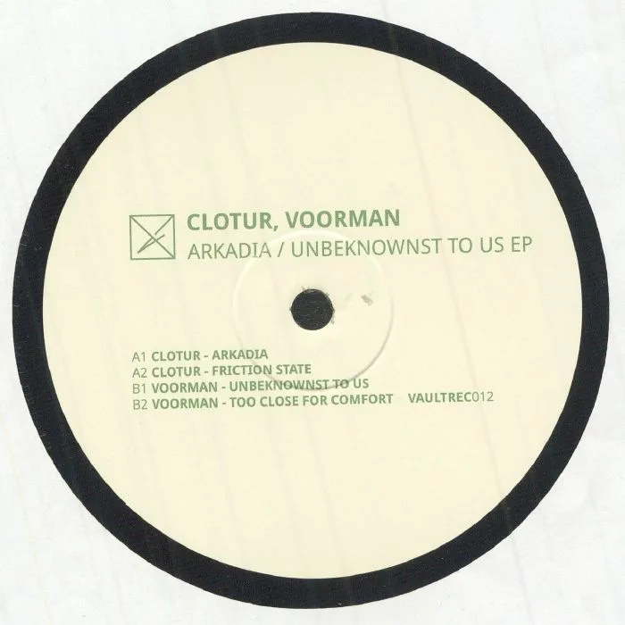 Back cover — CLOTUR / VOORMAN — Arkadia / Unbeknownst To Us EP